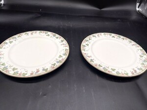 【Noritake　ノリタケ】 洋食器 花柄　21.5cm 2枚セット売り　中古