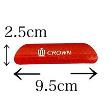 4枚セット レッド クラウン ドアインナー 反射ステッカー CROWN デカール アクセサリー グッズ_画像2