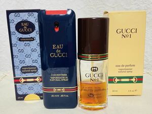 【USED】☆ GUCCI グッチ EAU de GUCCI concentree オーデグッチ コンセントレ コンサントレ25mlとNo.1 EDP 30ml 香水 2点