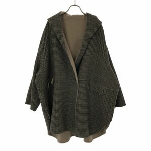  Ships eni.li bar f-teto midi thousand bird .. wool coat brown group SHIPS any lady's 240207