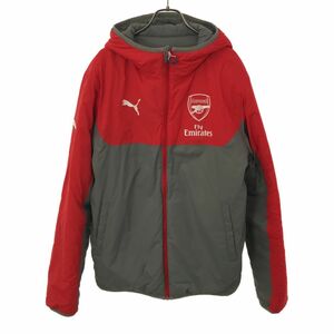 プーマ ARSENAL サッカー リバーシブル 中綿ジャケット M グレー PUMA Fly Emirates メンズ 240209