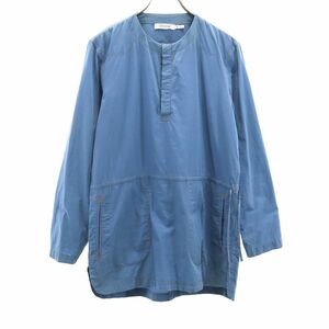 ノンネイティブ 日本製 長袖 ノーカラーシャツ 1 ブルー系 nonnative プルオーバー メンズ 240221