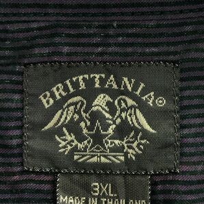 ブリタニア ストライプ 長袖 ボタンダウンシャツ 3XL BRITTANIA ビッグサイズ メンズ 240225の画像7