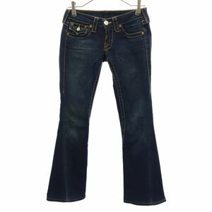 トゥルーレリジョン ブーツカット デニムパンツ 24 ネイビー TRUE RELIGION ジーパン レディース 240226