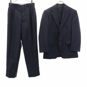 アクアスキュータム 日本製 モヘアブレンド スーツ 上下セットアップ 90A4 ネイビー Aquascutum メンズ 240215