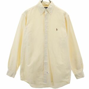 ラルフローレン 90s オールド ピスネーム ストライプ柄 長袖 ボタンダウンシャツ 151/2-34 RALPH LAUREN オックスフォード メンズ 240227