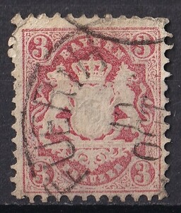 1870/75 year old Germany bai L n.. chapter design stamp 3Kr.