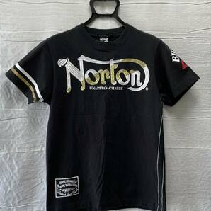 Norton MOTORCYCLE ノートン Tシャツ Mサイズ 刺繍 ロゴの画像2