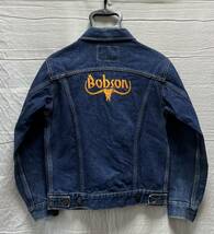 OLD BOBSON Denim Jacket 日本製 ビンテージ ボブソン デニムジャケット 34 Lot 230 背中にロゴ刺繍入り 国産ビンテージ 昭和_画像3