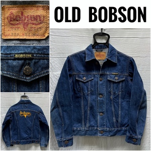 OLD BOBSON Denim Jacket 日本製 ビンテージ ボブソン デニムジャケット 34 Lot 230 背中にロゴ刺繍入り 国産ビンテージ 昭和