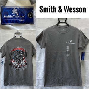 未使用品 タグ付き Smith & Wesson スミス & ウェッソン Tシャツ フルカラーバックプリント US/S サイズ