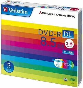 Verbatim バーベイタム 1回記録用 DVD-R DL 8.5GB 5枚 ホワイトプリンタブル 片面2層 2-8倍速 DHR