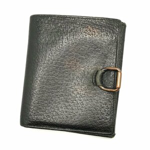 GUCCI グッチ 二つ折り財布 レザー財布 SKIN-NERO ブラック ウオレット 服飾小物 メンズ 箱付き fe ABA3