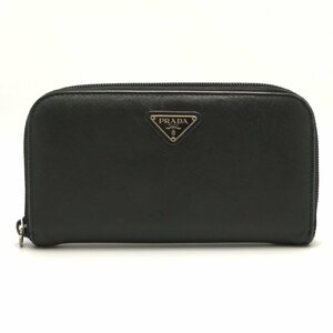 PRADA プラダ ジッピーウオレット 長財布 レザー NERO ブラック メンズ 財布　MB fe ABB2