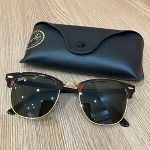 未使用 展示品 正規品 Ray Ban レイバン クラブマスター CLUBMASTER RB 3016 W0366 51 21 145 3N サングラス メガネ ケース付 眼鏡 AM ABA2