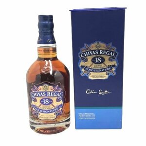 未開栓　CHIVAS REGAL 18年 シーバス リーガル ゴールドシグネチャー スコッチウイスキー 700ml　箱入 古酒 お酒 MB fe ABE