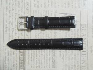 幅１９mm 黒 腕時計ベルト 皮革『上級』 