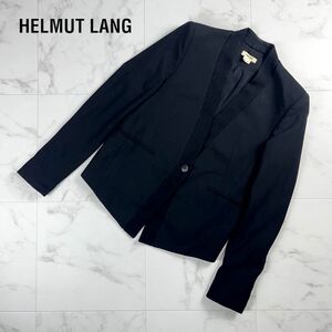 HELMUT LANG ヘルムートラング シングルボタン ノーカラージャケット レディース アウター 黒 ブラック サイズ0*MC90