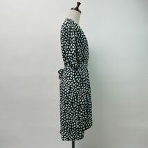 美品 DIANE von FURSTENBERG ダイアンフォンファステンバーグ 総柄 カシュクールワンピース 半袖 レディース マルチカラー サイズ2*MC23_画像4