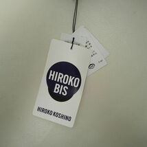 新品未使用 HIROKO BIS ヒロココシノ 身頃細プリーツ シアー素材 フレアワンピース ペチコート付き レディース 紺 ネイビー サイズ9*MC29_画像6