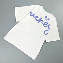 新品未使用 DISNEY ディズニー ミッキーマウス ポイント刺繍 クルーネック半袖Tシャツ トップス メンズ 白 ホワイト サイズL*MC243_画像4