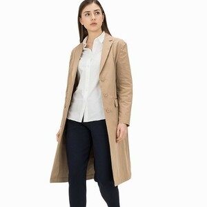 LACOSTE ラコステ スプリングコート ロング丈 レディース 春アウター ベージュ サイズ36*MC53