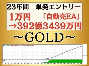 【億トレーダー直伝　GOLD専用EA】　証拠金392億倍（ナンピン不使用）