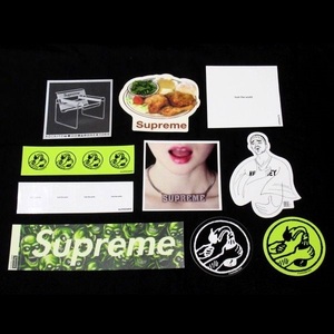 18SS Supreme Sticker Set ステッカー 10枚 セット Skull Pile Box Logo Prodigy Necklace Chicken Dinner Chair Molotov Liquid Blue 蓄光