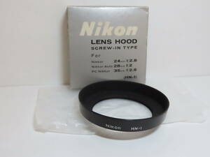 Nikon Lens Hood Screw-in type for Nikkor 24mm f 2.8 etc. (HN-1) ニコン レンズフード 