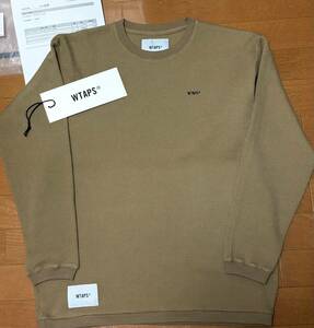 21ss 美品 wtaps waffle LS beige size small 