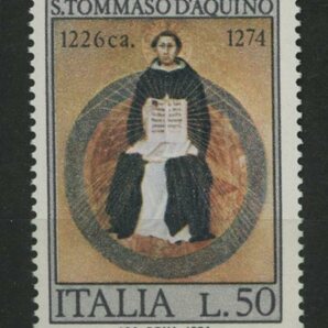 ∞イタリア 1974年 聖アクイナス死去700年 SC#1164 未使用NH 1種完の画像1