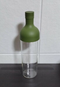 美品　HARIO　ハリオ　フィルターインボトル　オリーブグリーン　750ml　ガラス