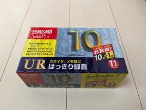 ★未使用/未開封品☆maxell カセットテープ ノーマルポジション 10分 UR-10L 10P+1 計11本 カラオケ/録音/音楽/CD/オーディオ/おけいこ