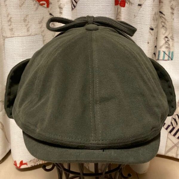 HOMERUN CAP ホームランキャップ　ドッグイヤー　ベレー帽　コットン　ユニセックス　カーキ系　韓国製