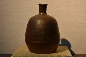 【GE】M49【コレクター所蔵品】在銘 備前花瓶 /日本美術 備前焼 美術 骨董品 時代品 美術品 古美術品