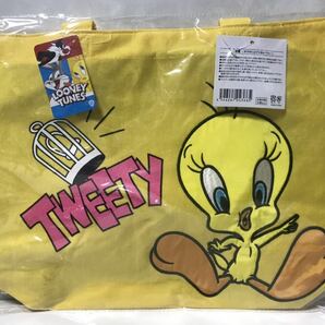 トゥイーティー　TWEETY プリントと刺繍のトートバッグ　LOONEY TUNES