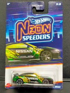 即決有 送料220円可 ホットウィール ネオンスピーダーズ 2017 ニッサン GT-R R35 NISSAN トミカサイズ ヨコハマタイヤ YOKOHAMA