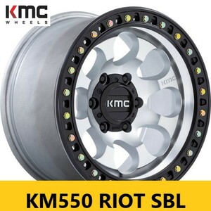 オフ系 マシーン 新品4本 KMC KM550 RIOT SBL 8.5J×17in IS10 PCD139.7 トライトン GSR ※オプションフェンダー ハイラックス GR