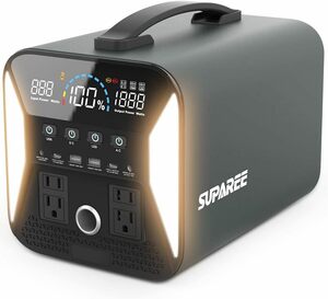 SUPAREE ポータブル電源 大容量 正弦波 1000w 1101WH/297600Mah