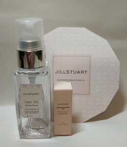 1325送料200円 ジル スチュアート JILLSTUART ヘアオイル ホワイトフローラル 60ml リップグロウ セラムバーム ミニ01 1.2gおまけ付き