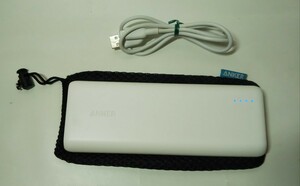 1330送料300円 Anker A1271 PowerCore 20100 充電器 PSE認証済 アンカー モバイルバッテリー ケーブルおまけ 白 ホワイト