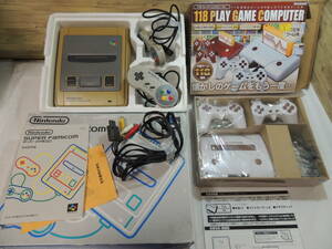 【おもちゃ・TVゲーム】スーパーファミコン　本体　＋　118　PLAY　GAME　COMPUTER　２点セット【ジャンク品】