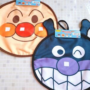 【新品】アンパンマンループタオル 顔型 バイキンマン 幼稚園 保育園 タオル