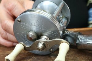 40s BRONSON 全面刻印 アンティークダイレクトリール / Heddon Pal 製造元 道楽 BALSA50 ZEAL など ウッドルアー スチールロッドに