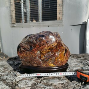 アフリカ産タイガーアイ9.8キロ　虎目石鑑賞石石盆石水石置物オブジェインテリアパワーストーン天然石原石宝石鉱物鉱石風水占いお守り