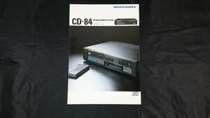 [ Showa Retro ][MARARNTZ( Marantz )THE MOST ADVNCED CD PLAYER( compact disk player )CD-84 catalog Showa era 59 year 7 month ]