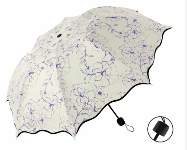 折りたたみ 傘 日傘 雨晴兼用 花柄 送料無料