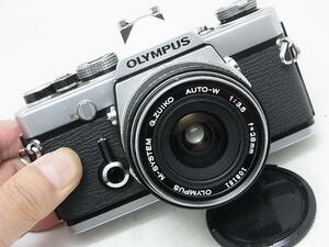 ☆ OLYMPUS M-1+MシステムGズイコーオートW 28mmF3.5 (ボディは点検整備清掃済み！プリズム交換対策済み！レンズは、清掃整備済み）☆