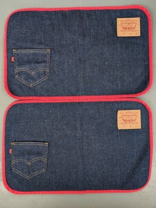 リーバイス　2枚セット　デッドストック　ランチョンマット　赤タブ　スモールe　70s　ヴィンテージ　levis　非売品　販促品　希少　デニム