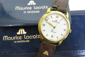 15800 上602-144　腕時計　モーリス ラクロア　23293 　3針　自動巻き　白文字盤　Maurice Lacroix　ジャンク品　60